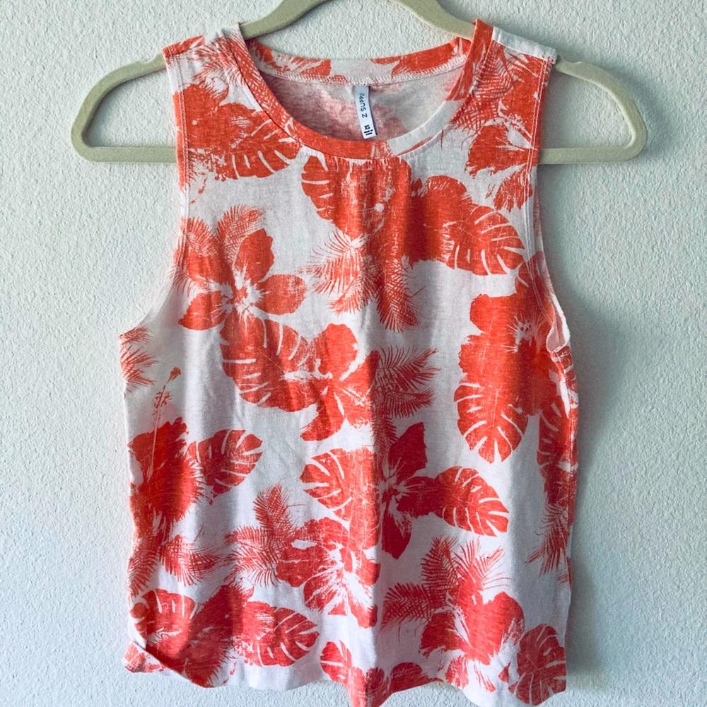 Z supply Hawaiian print tank top